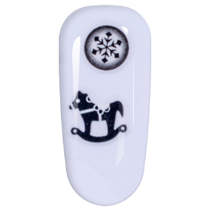 Sticker Lila Rossa pentru decor unghii, Craciun, Revelion si iarna, nail art, xf3120 [4]