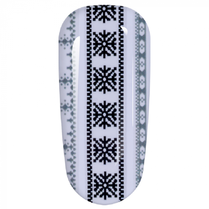 Sticker Lila Rossa pentru decor unghii, Craciun, Revelion si iarna, nail art, xf3121 [3]
