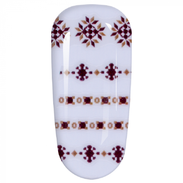 Sticker Lila Rossa pentru decor unghii, Craciun, Revelion si iarna, nail art, xf3122 [5]
