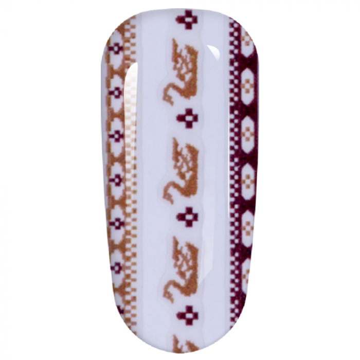 Sticker Lila Rossa pentru decor unghii, Craciun, Revelion si iarna, nail art, xf3122 [4]
