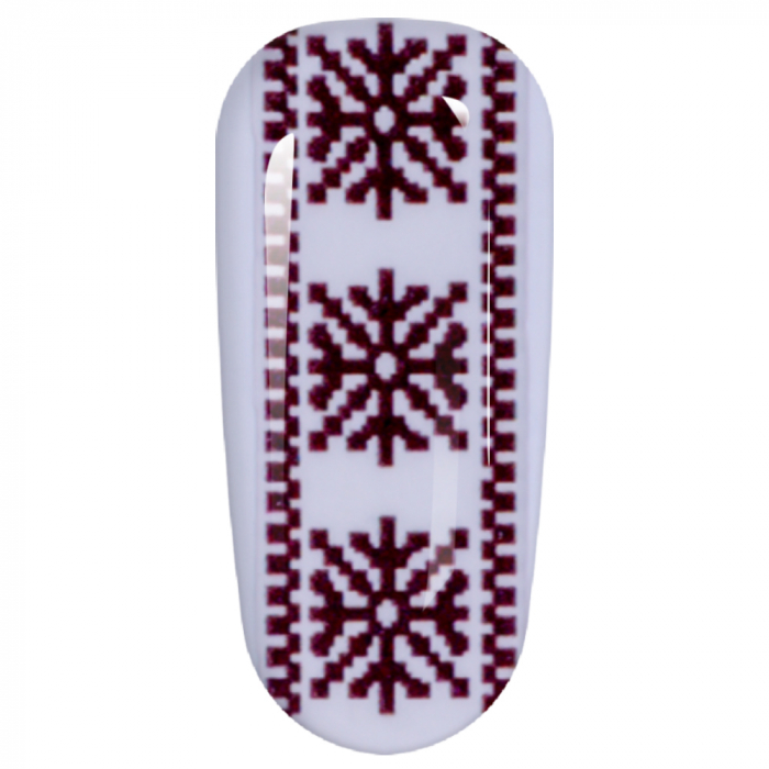 Sticker Lila Rossa pentru decor unghii, Craciun, Revelion si iarna, nail art, xf3122 [3]