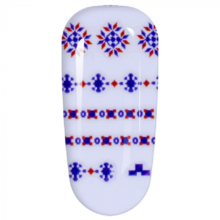 Sticker Lila Rossa pentru decor unghii, Craciun, Revelion si iarna, nail art, xf3123 [5]
