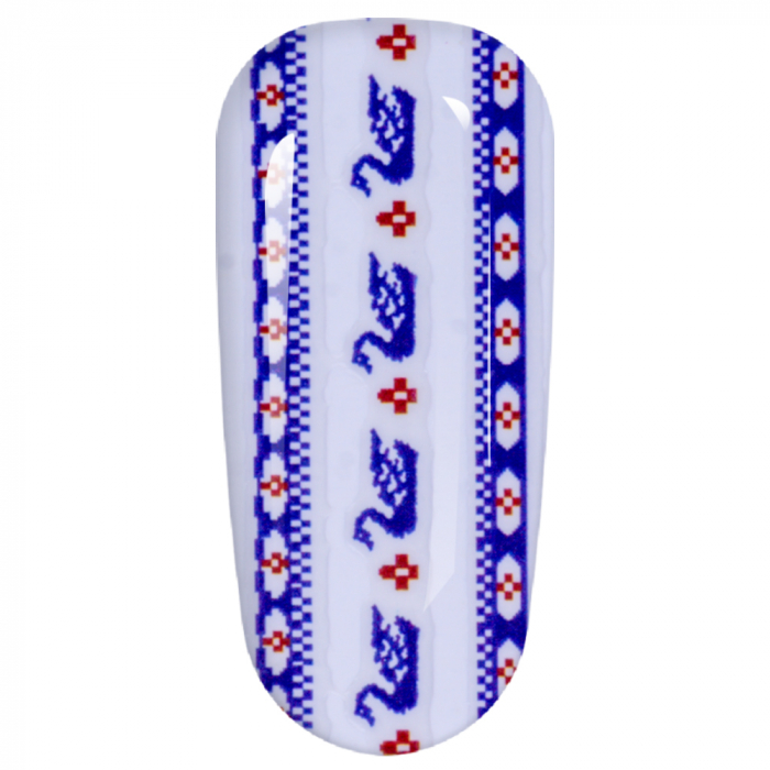 Sticker Lila Rossa pentru decor unghii, Craciun, Revelion si iarna, nail art, xf3123 [4]