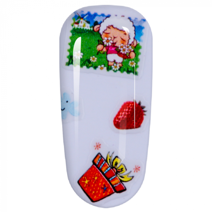 Sticker Lila Rossa pentru decor unghii, Craciun, Revelion si iarna, nail art, xf3124 [5]