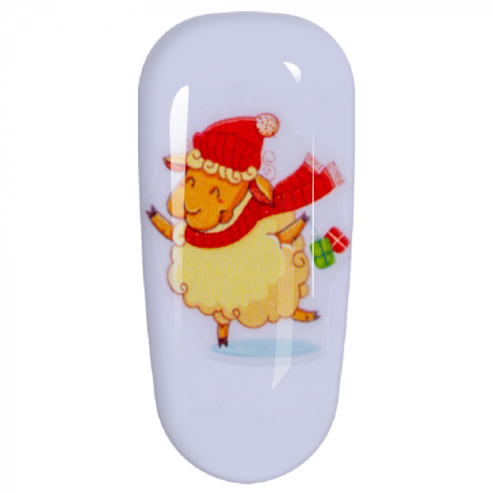 Sticker Lila Rossa pentru decor unghii, Craciun, Revelion si iarna, nail art, xf3124 [3]