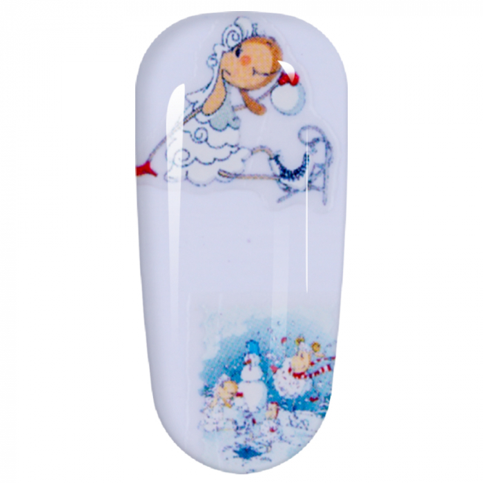 Sticker Lila Rossa pentru decor unghii, Craciun, Revelion si iarna, nail art, xf3125 [4]