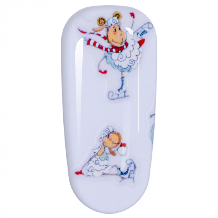 Sticker Lila Rossa pentru decor unghii, Craciun, Revelion si iarna, nail art, xf3125 [3]
