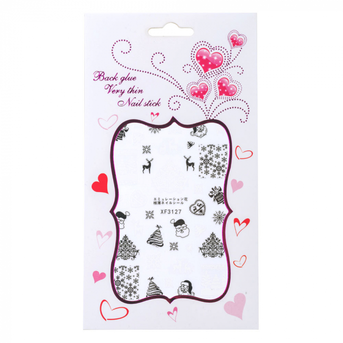 Sticker Lila Rossa pentru decor unghii, Craciun, Revelion si iarna, nail art, xf3127 [1]