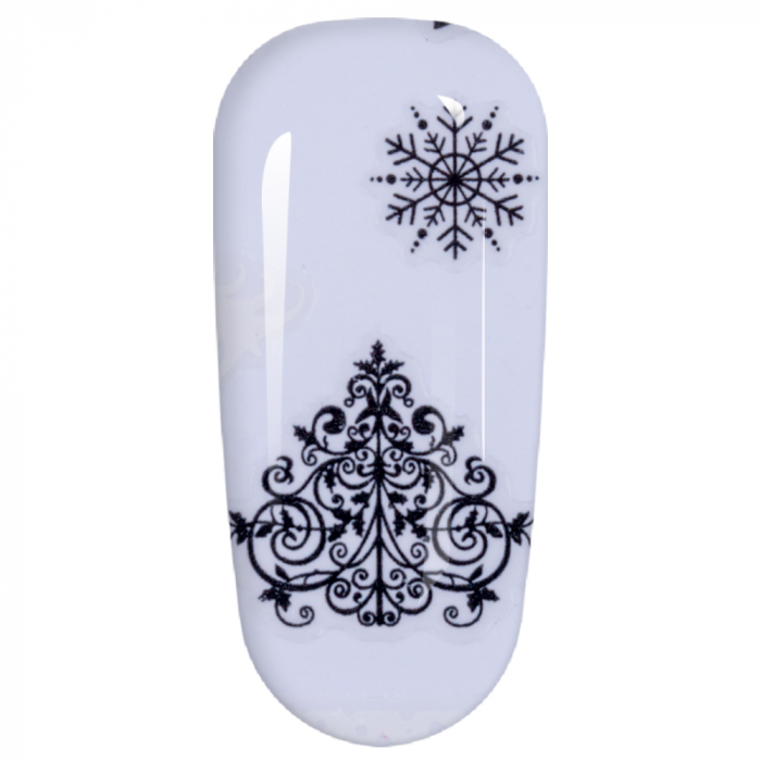 Sticker Lila Rossa pentru decor unghii, Craciun, Revelion si iarna, nail art, xf3127 [4]