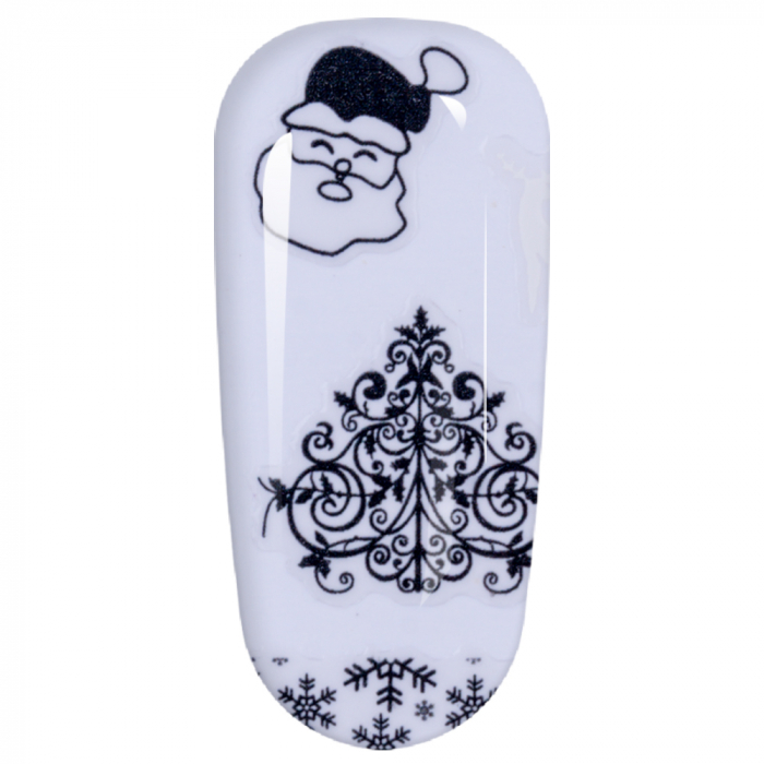 Sticker Lila Rossa pentru decor unghii, Craciun, Revelion si iarna, nail art, xf3127 [3]