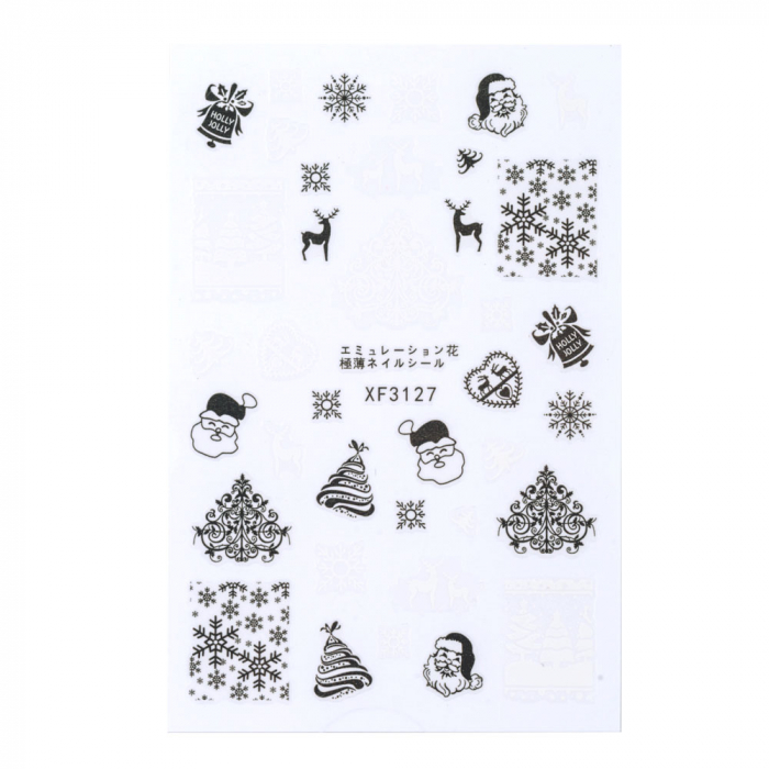 Sticker Lila Rossa pentru decor unghii, Craciun, Revelion si iarna, nail art, xf3127 [2]