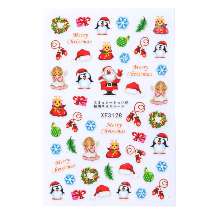 Sticker Lila Rossa pentru decor unghii, Craciun, Revelion si iarna, nail art, xf3128 [2]
