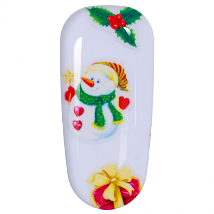 Sticker Lila Rossa pentru decor unghii, Craciun, Revelion si iarna, nail art, xf3129 [5]