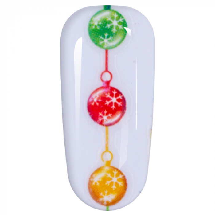 Sticker Lila Rossa pentru decor unghii, Craciun, Revelion si iarna, nail art, xf3129 [3]