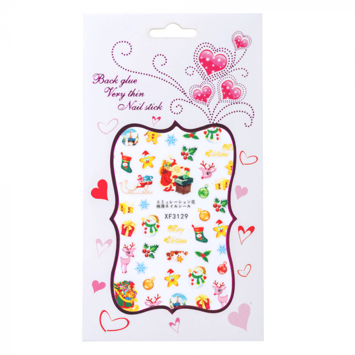 Sticker Lila Rossa pentru decor unghii, Craciun, Revelion si iarna, nail art, xf3129 [1]