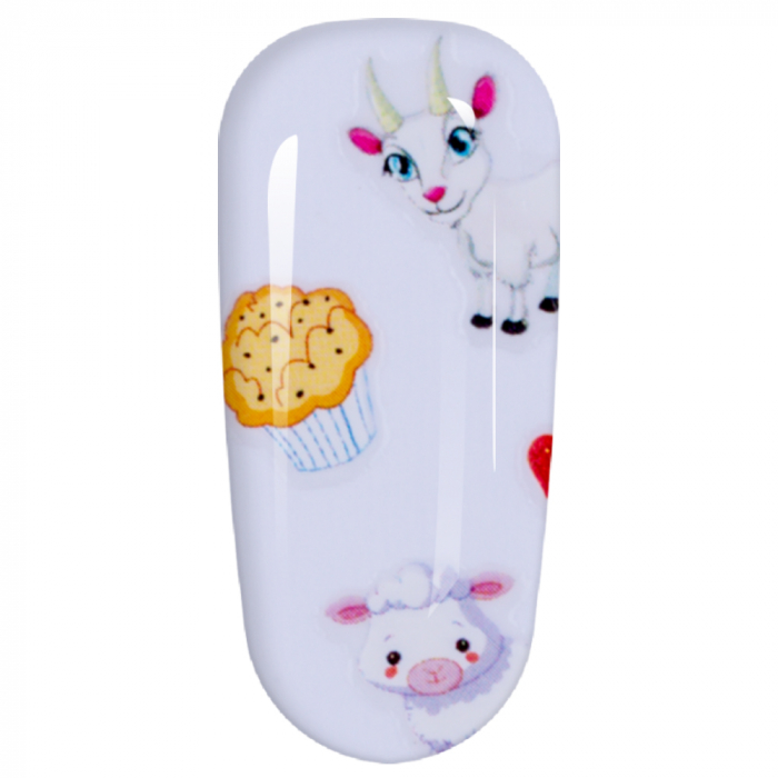 Sticker Lila Rossa pentru decor unghii, Craciun, Revelion si iarna, nail art, xf3130 [3]