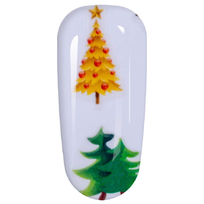 Sticker Lila Rossa pentru decor unghii, Craciun, Revelion si iarna, nail art, xf3131 [3]
