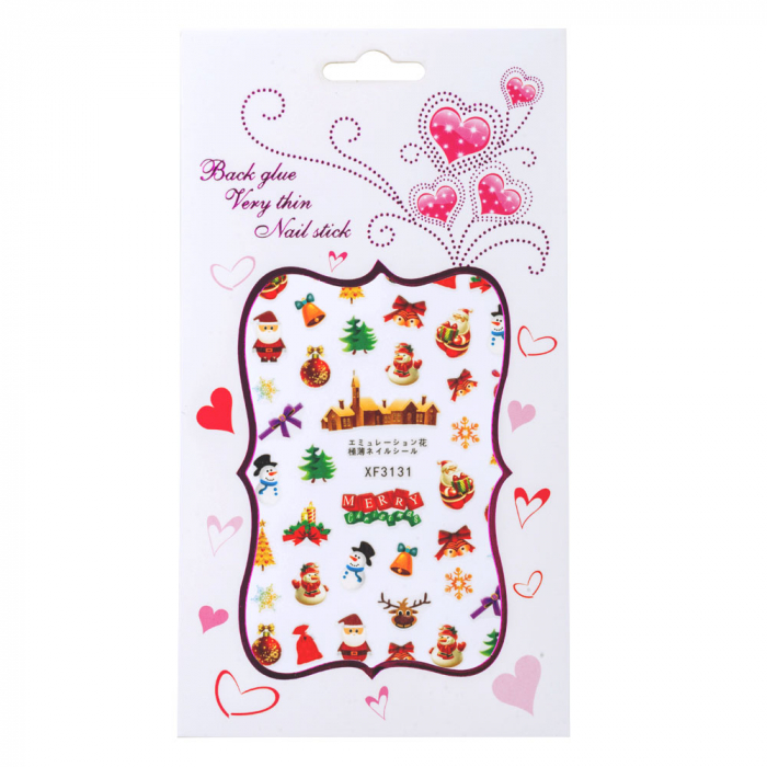 Sticker Lila Rossa pentru decor unghii, Craciun, Revelion si iarna, nail art, xf3131 [1]