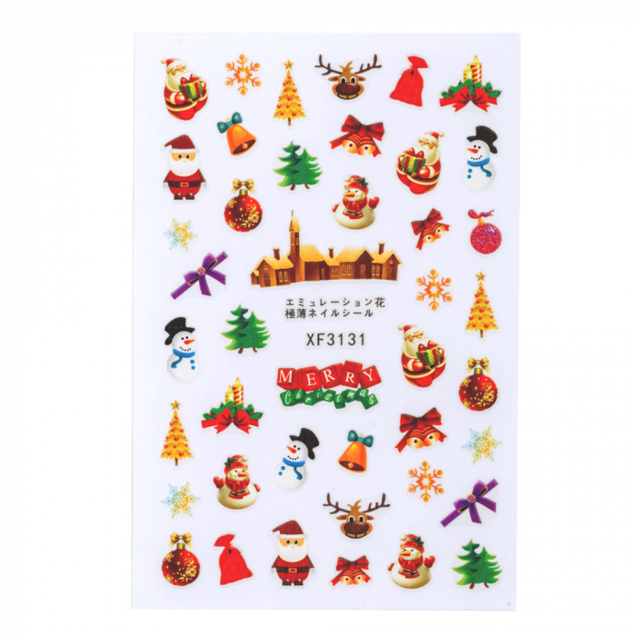 Sticker Lila Rossa pentru decor unghii, Craciun, Revelion si iarna, nail art, xf3131 [2]