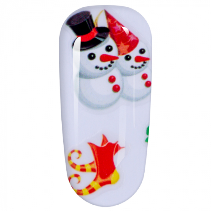 Sticker Lila Rossa pentru decor unghii, Craciun, Revelion si iarna, nail art, xf3133 [3]