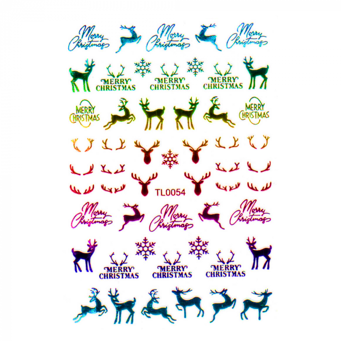 Sticker nail art Lila Rossa, pentru Craciun, Revelion si iarna, 14.5 x 9.1 cm, tl0054 [1]