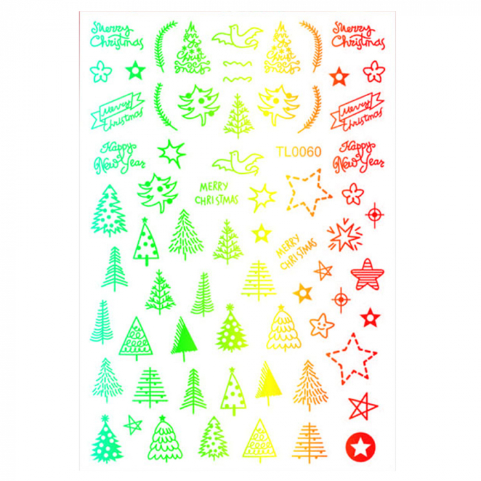 Sticker nail art Lila Rossa, pentru Craciun, Revelion si iarna, 14.5 x 9.1 cm, tl0060 [1]