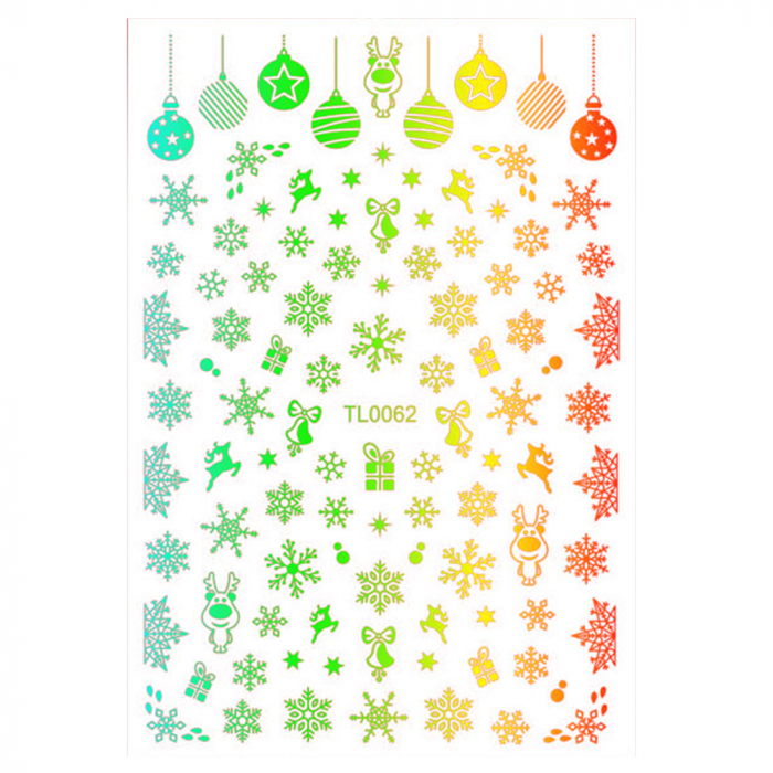 Sticker nail art Lila Rossa, pentru Craciun, Revelion si iarna, 14.5 x 9.1 cm, tl0062 [1]