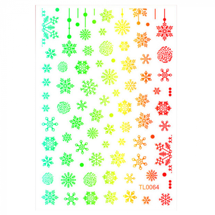 Sticker nail art Lila Rossa, pentru Craciun, Revelion si iarna, 14.5 x 9.1 cm, tl0064 [1]