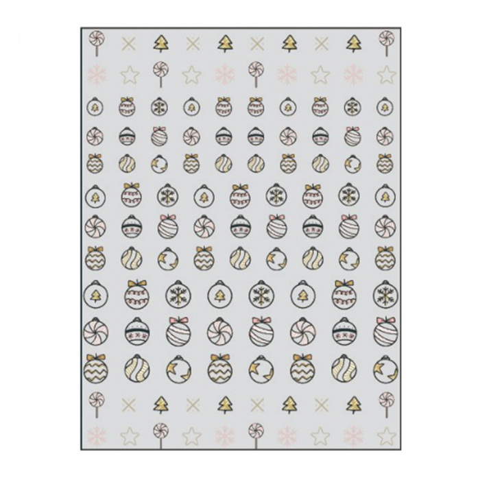 Sticker nail art Lila Rossa, pentru Craciun, Revelion si iarna, 15 x 9 cm, magpie143 [1]