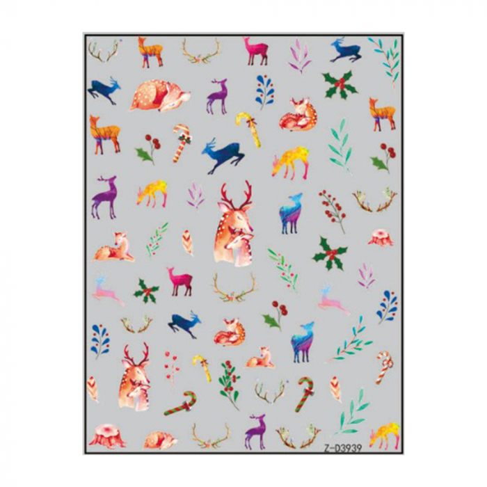 Sticker nail art Lila Rossa, pentru Craciun, Revelion si iarna, 15 x 9 cm, z-d3939 [1]