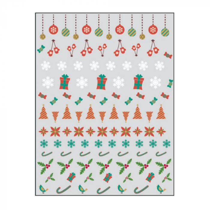 Sticker nail art Lila Rossa, pentru Craciun, Revelion si iarna, 15 x 9 cm, z-d4660 [1]