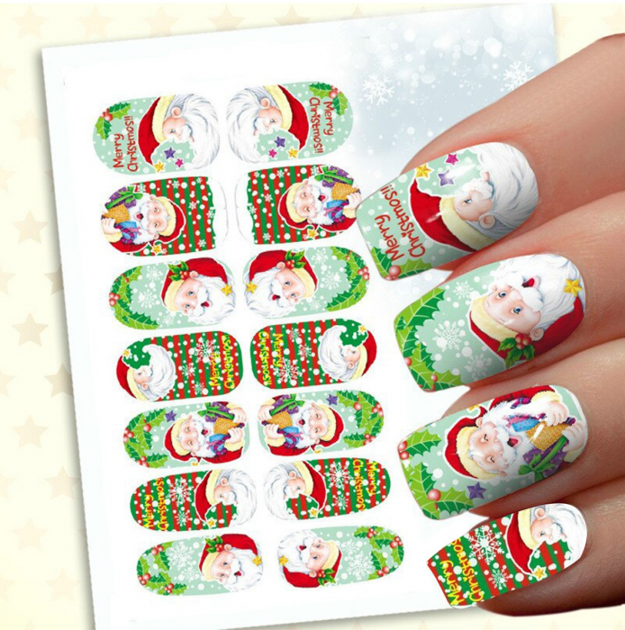 Sticker pentru unghii nail art, Lila Rossa, 14 in 1, nr 157 [3]