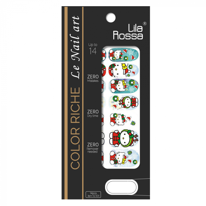 Sticker pentru unghii nail art, Lila Rossa, 14 in 1, nr 159 [2]