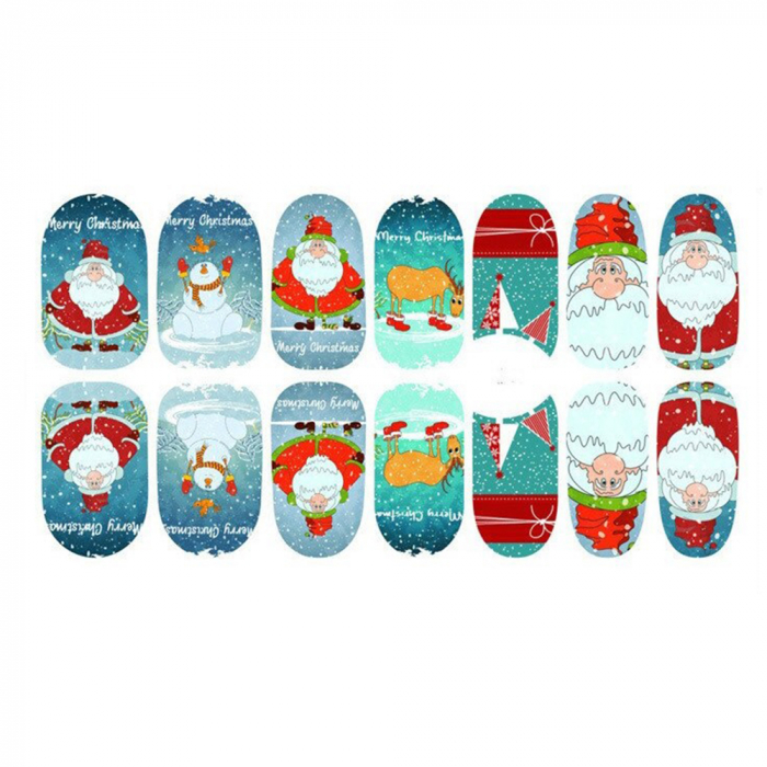 Sticker pentru unghii nail art, Lila Rossa, 14 in 1, nr 162 [1]