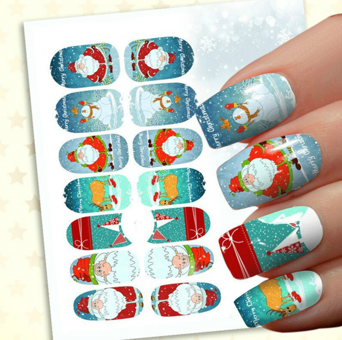 Sticker pentru unghii nail art, Lila Rossa, 14 in 1, nr 162 [3]