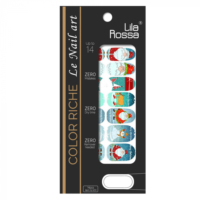 Sticker pentru unghii nail art, Lila Rossa, 14 in 1, nr 162 [2]
