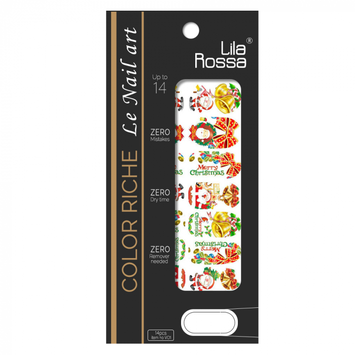 Sticker pentru unghii nail art, Lila Rossa, 14 in 1, nr 163 [2]
