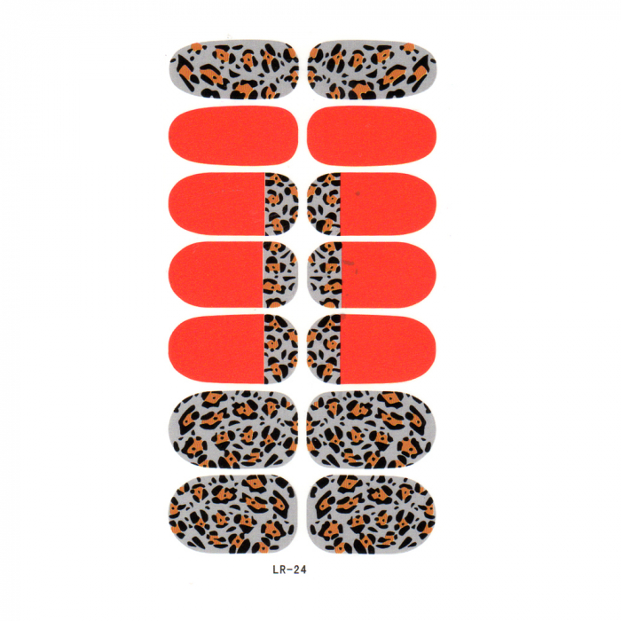 Sticker pentru unghii nail art, Lila Rossa, 14 in 1, nr 24 [3]