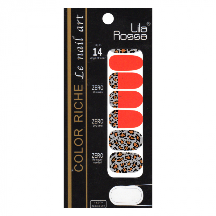 Sticker pentru unghii nail art, Lila Rossa, 14 in 1, nr 24 [2]