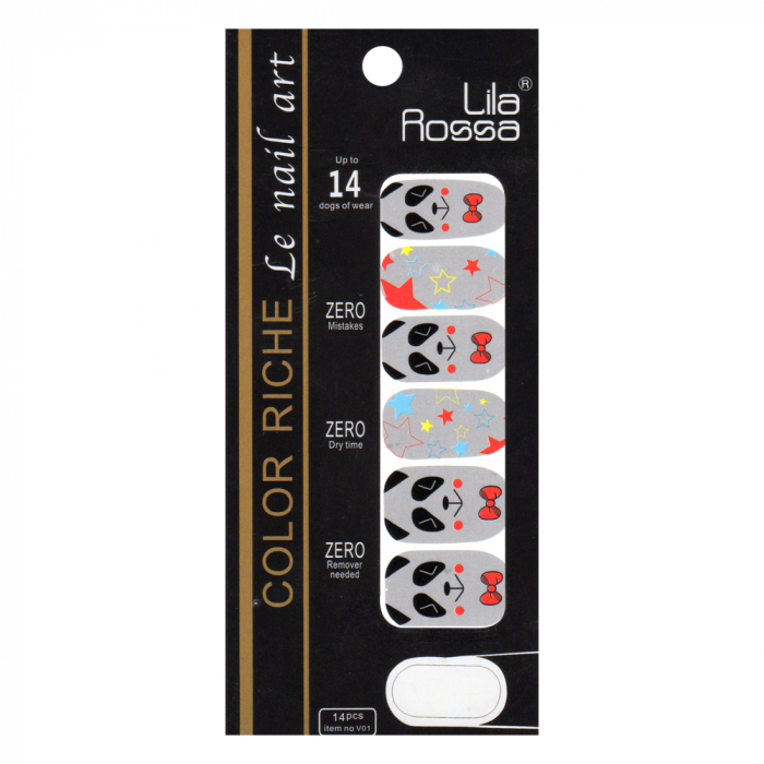 Sticker pentru unghii nail art, Lila Rossa, 14 in 1, nr 5 [2]