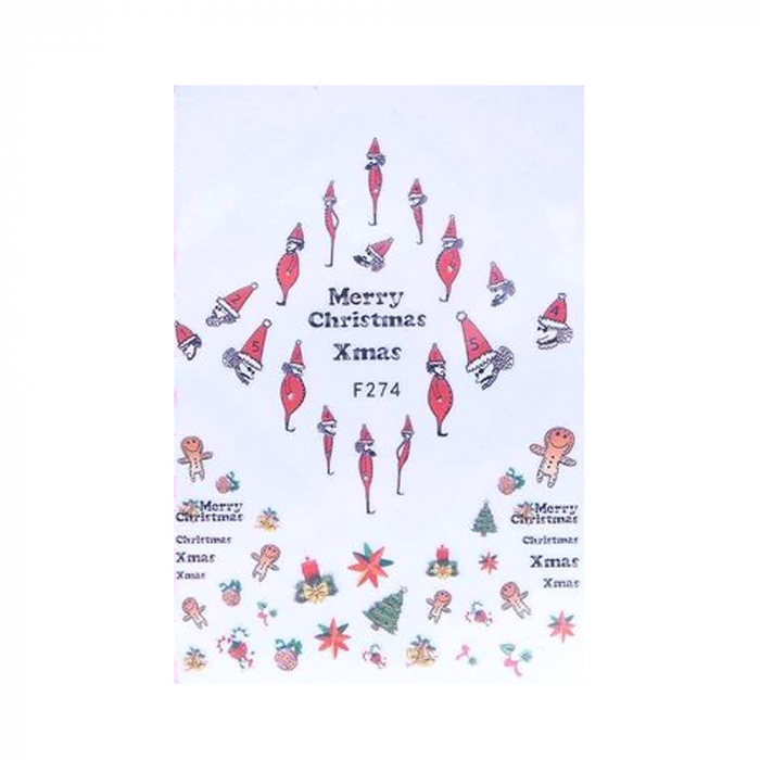 Stickere pentru decor unghii Lila Rossa, Craciun, Revelion, pentru iarna, f274 [1]