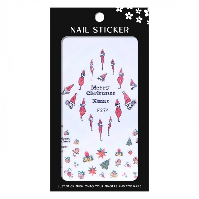 Stickere pentru decor unghii Lila Rossa, Craciun, Revelion, pentru iarna, f274 [2]