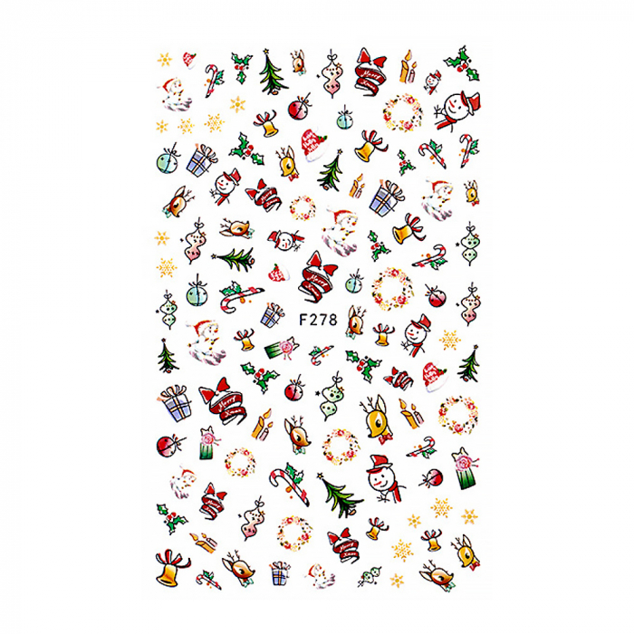 Stickere pentru decor unghii Lila Rossa, Craciun, Revelion, pentru iarna, f278 [2]