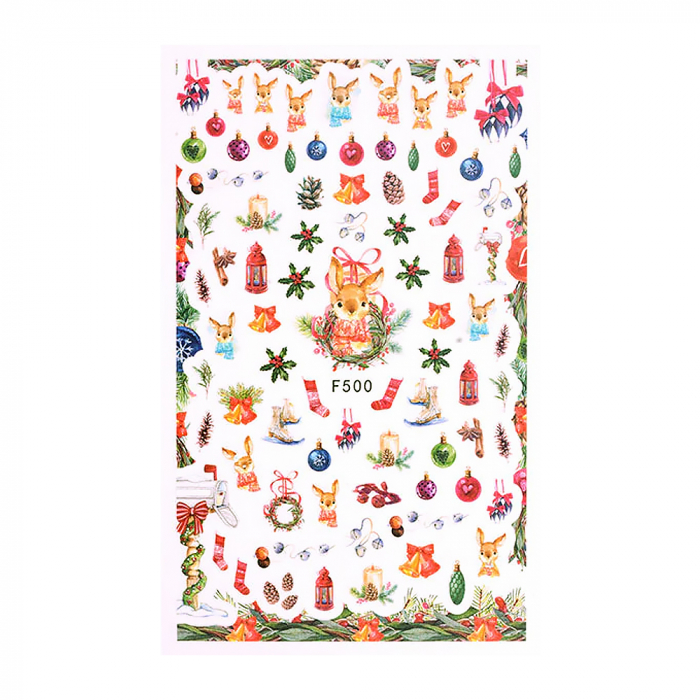 Stickere pentru decor unghii Lila Rossa, Craciun, Revelion, pentru iarna, f500 [2]
