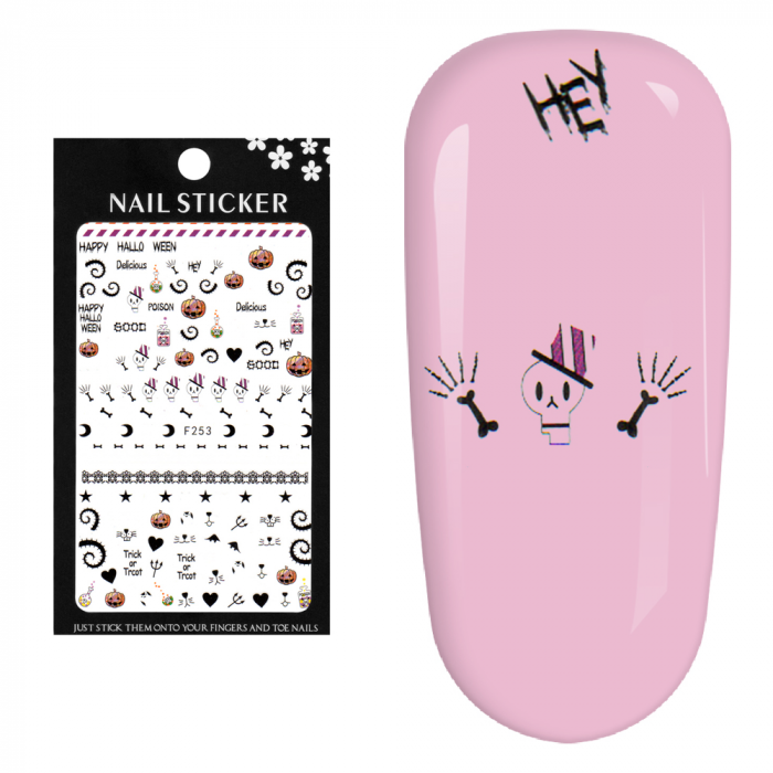 Stickere pentru decor unghii Lila Rossa, pentru Halloween, F253-BL [7]