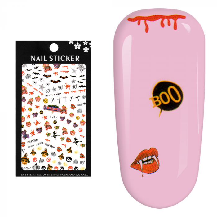 Stickere pentru decor unghii Lila Rossa, pentru Halloween, f260 [7]