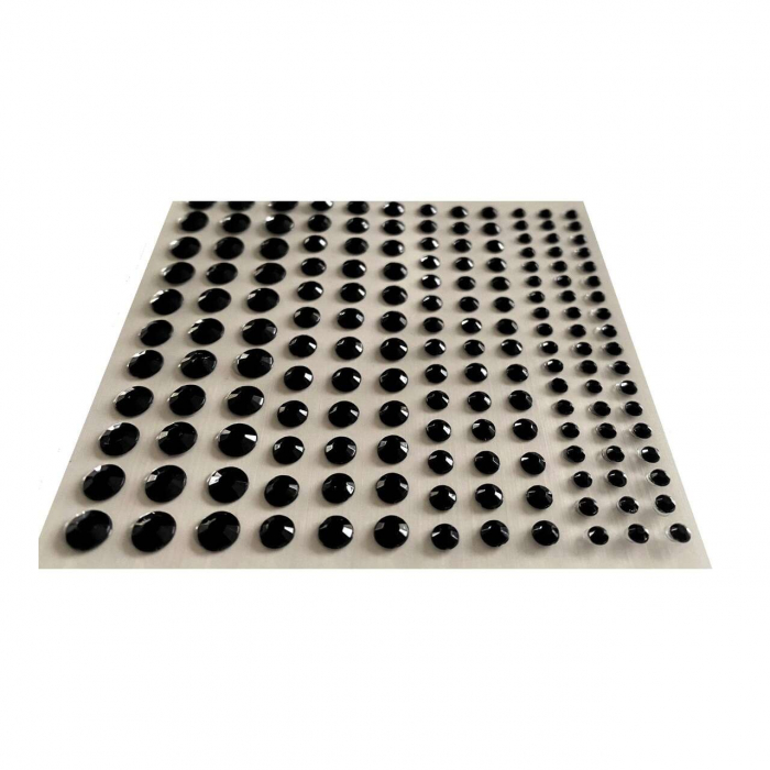 Strassuri autoadezive pentru machiaj Black Drops, pentru fata, corp, unghii, Chique [2]