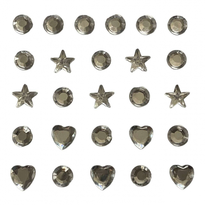 Strassuri autoadezive pentru machiaj Clear Shapes, pentru fata, corp, unghii, Chique [4]