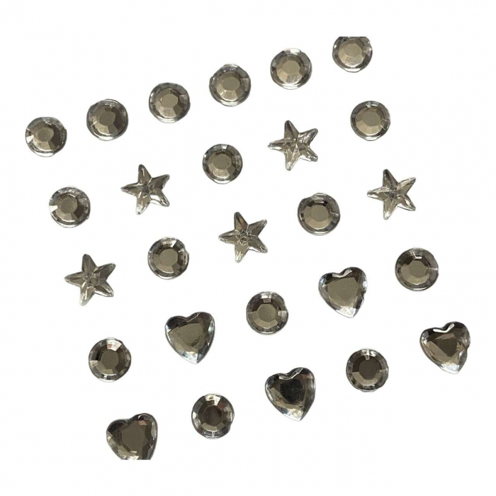 Strassuri autoadezive pentru machiaj Clear Shapes, pentru fata, corp, unghii, Chique [3]