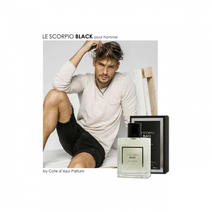 Tester - Apa de toaleta Cote d'Azur, Le Scorpio Black, Barbati, 100ml [2]
